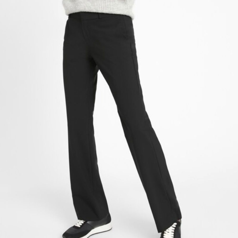 BANANA REPUBLIC Logan Trouser Fit Pant, Black, Size 16